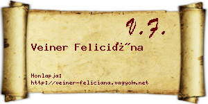 Veiner Feliciána névjegykártya